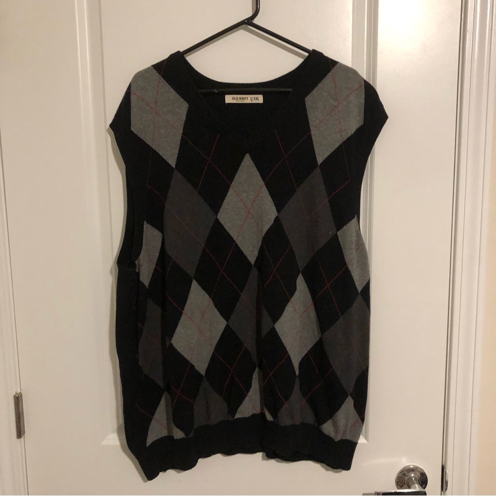 Old Navy Argyle Pattern Sweater Vest. Size XXL